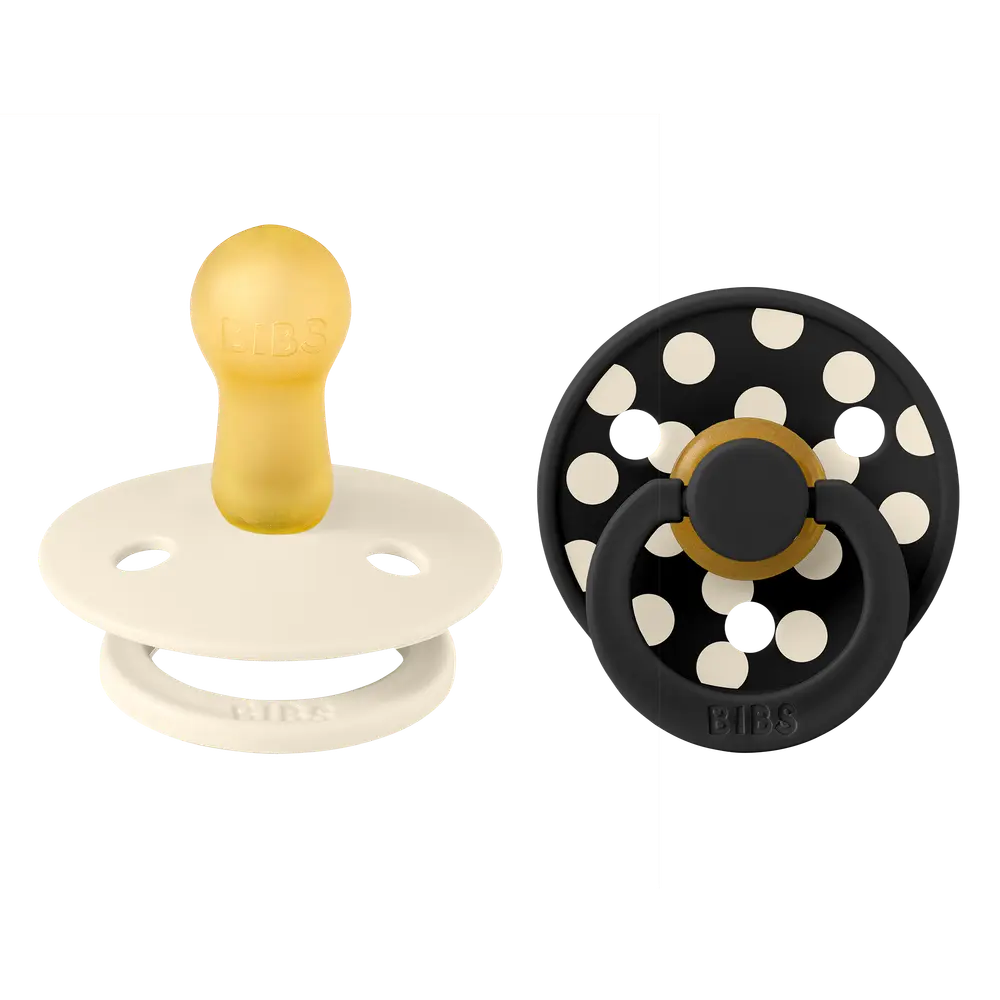 Studio Colour 2pk Polka Latex Str 2 Ivory/Black billede