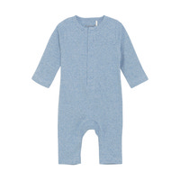 Melange Rib Romper Langærmet - 7639