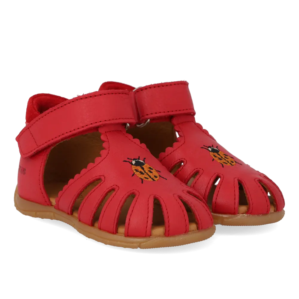 Begynder Sandal m. Broderi - Red/Red - 20 billede