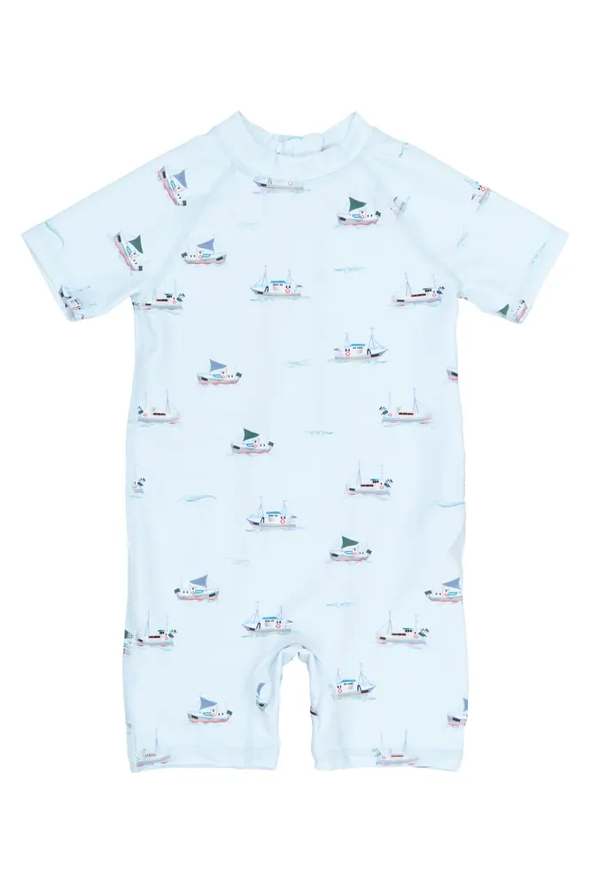 Emmet Badedragt - Illusion Blue Boat AOP - 98/104