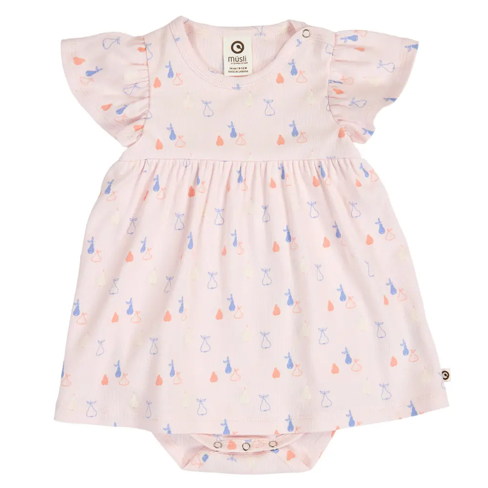 Picnic Rib Body Kjole - Primrose/ Shell blue/ Tofu - 56 billede