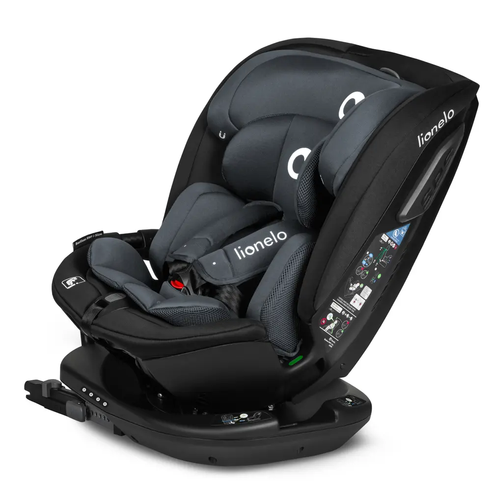Lionelo Bastiaan Rwf i-Size Autostol - Grey Stone billede