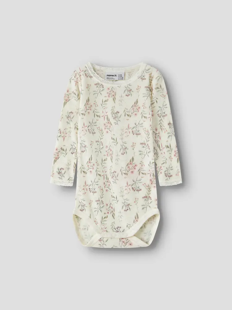Name It Wang Uld Langærmet Body - Snow White - 74