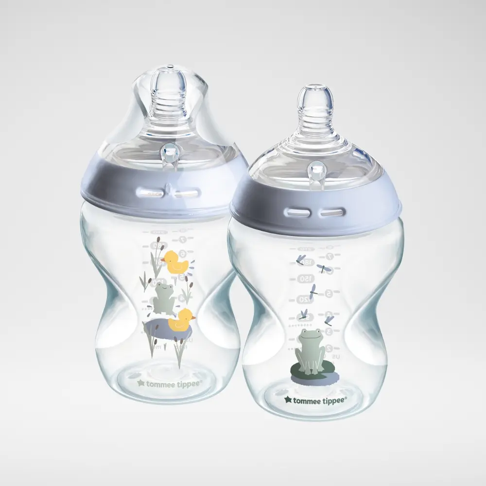 Natural start sutteflaske 2 x 260 ml - deco blå billede