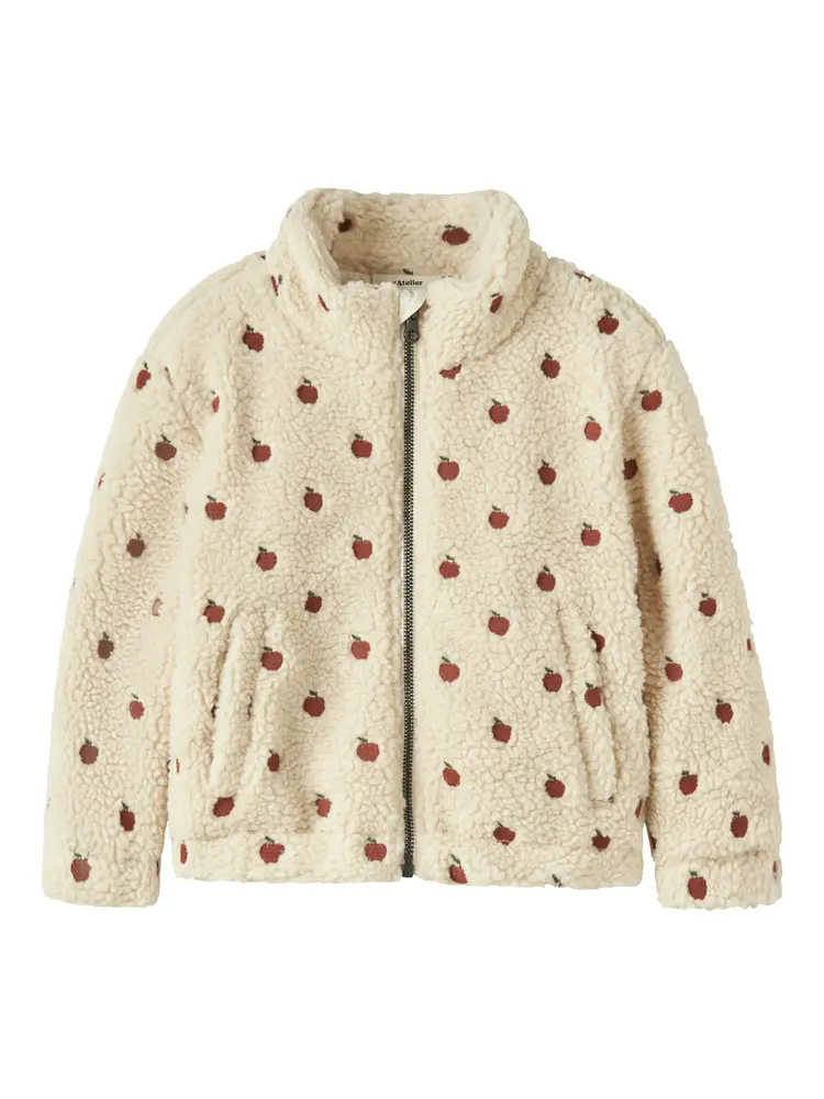 Lil' Atelier Fleecejakke - Teddy - NmfNalo Loose - Turtledove/Ap