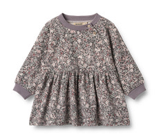 Dorthea Jersey Kjole - Purple stone flowers