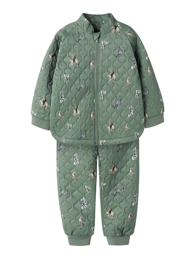 Name It Moon Quilted Sæt - Laurel Wreath - 92