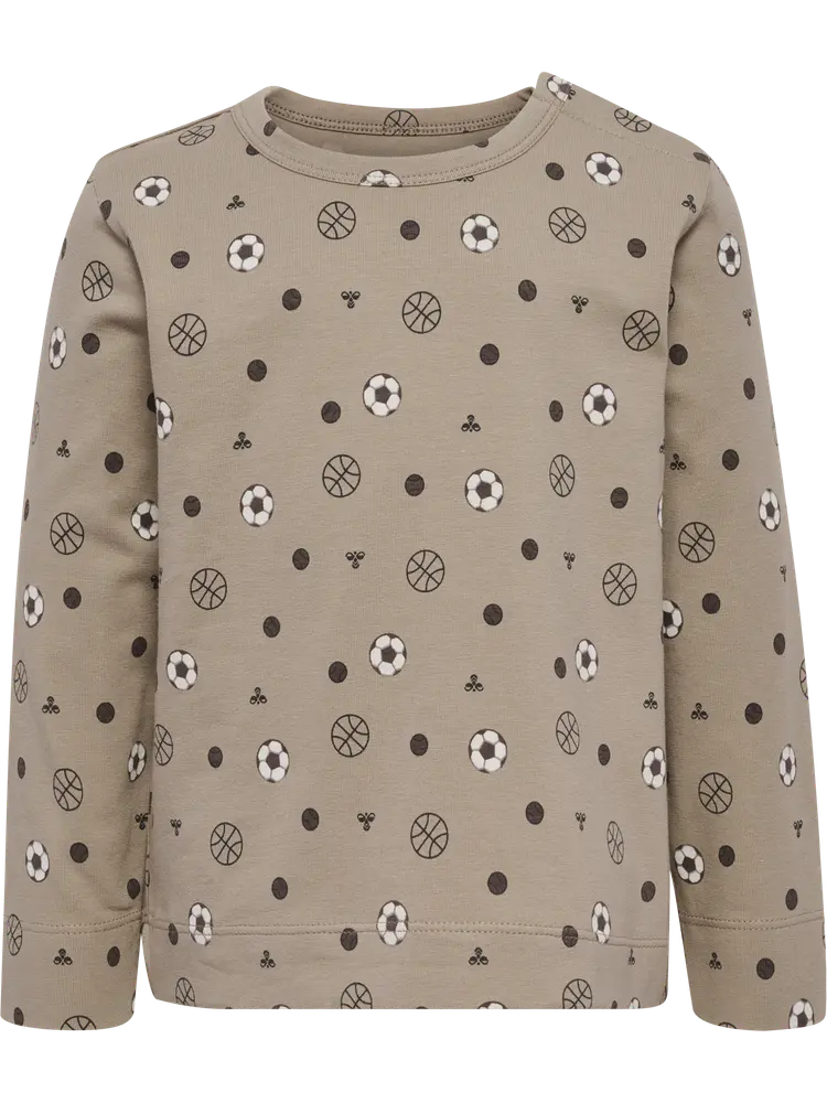 Hummel Langærmet T-Shirt m. Print - Vintage Khaki - 104