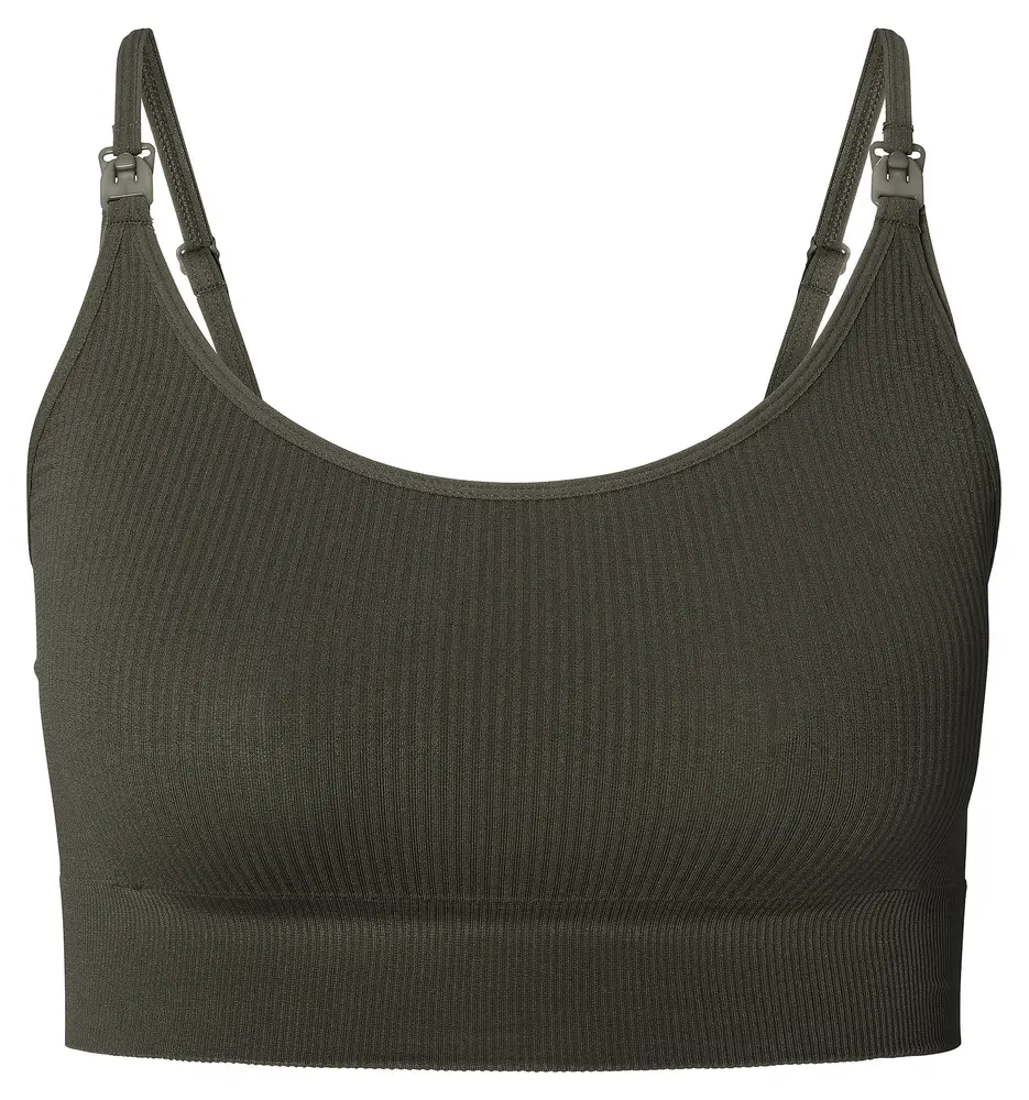 Noppies Mira Sømløs Amme-Rib Top - Olive - M\L billede