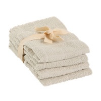 Vaskeklud (4 pk) - Beige