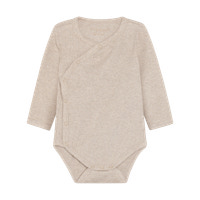 Langærmet Wrap Body Melange Rib - Pure Cashmere Melange