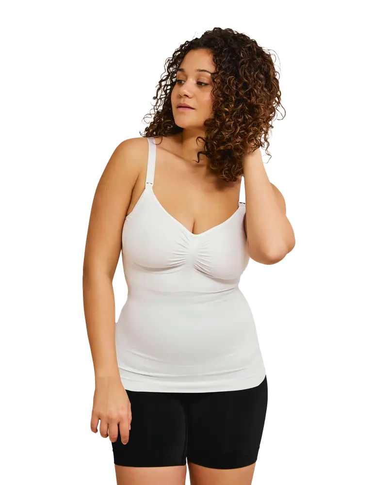 Sømløs Ammetop Med Shapewear - Hvid - Medium billede