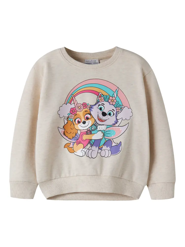 Name It Jemma Paw Sweatshirt - Peyote Melange - 110