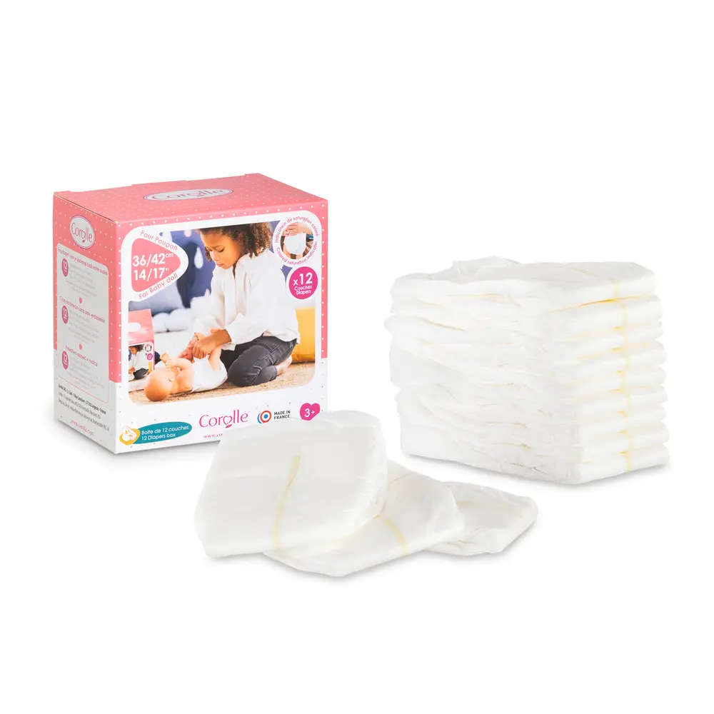 Dukketilbehør, Bleer, 36 cm billede