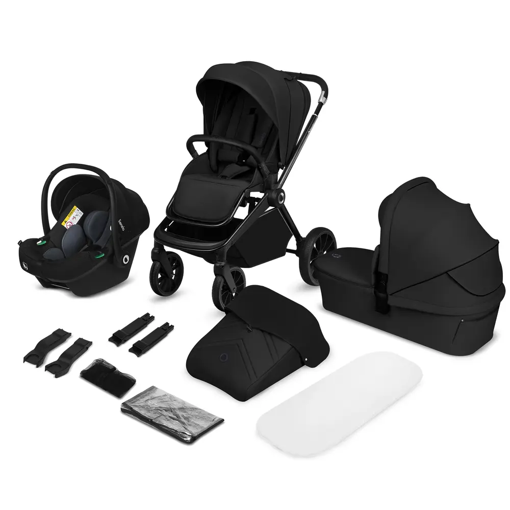 Lionelo Mika Plus 3in1 Kombivogn - Black Onyx billede