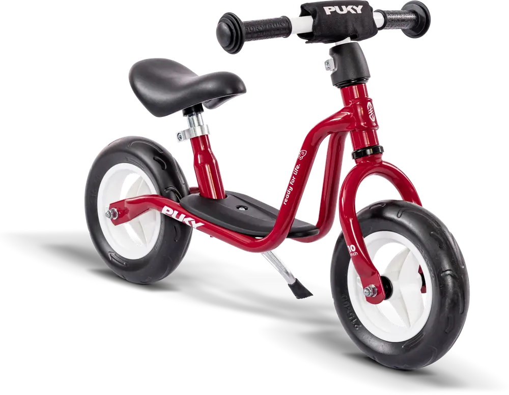 Løbecykel - LR M chili rød - med støttefod billede