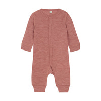 Uld jumpsuit - solid - Light Mahogany Melange