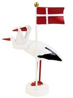 Bordpynt - Flag med stork