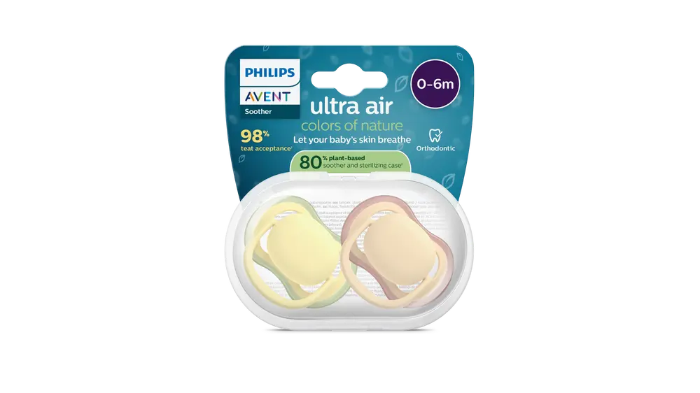 Ultra air soother, 0-6 m, gul/orange billede