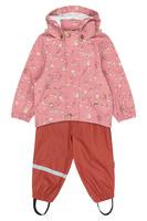 Dai Regnsæt m. Seler - Dusty Rose Strawberry AOP