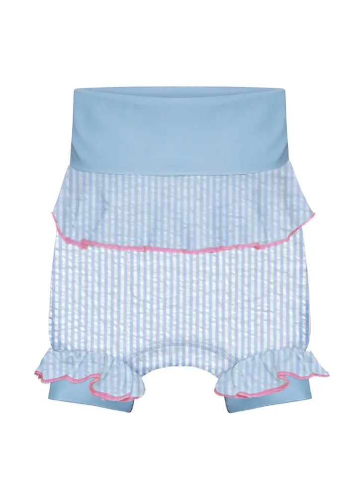 Badeble Neopren - Seersucker - Flæse - Blue - 3-4 ÅR billede