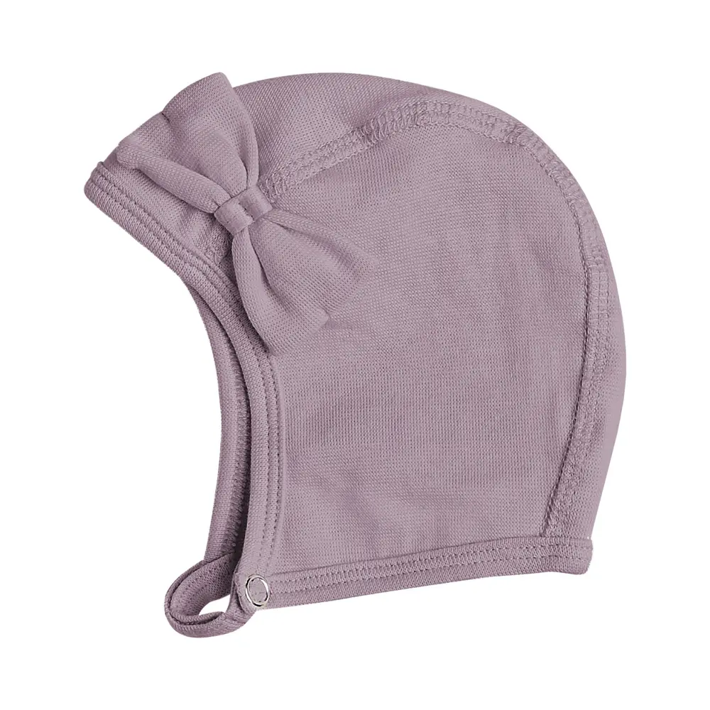 Babyhjelm m.sløjfe - Purple - 44 billede