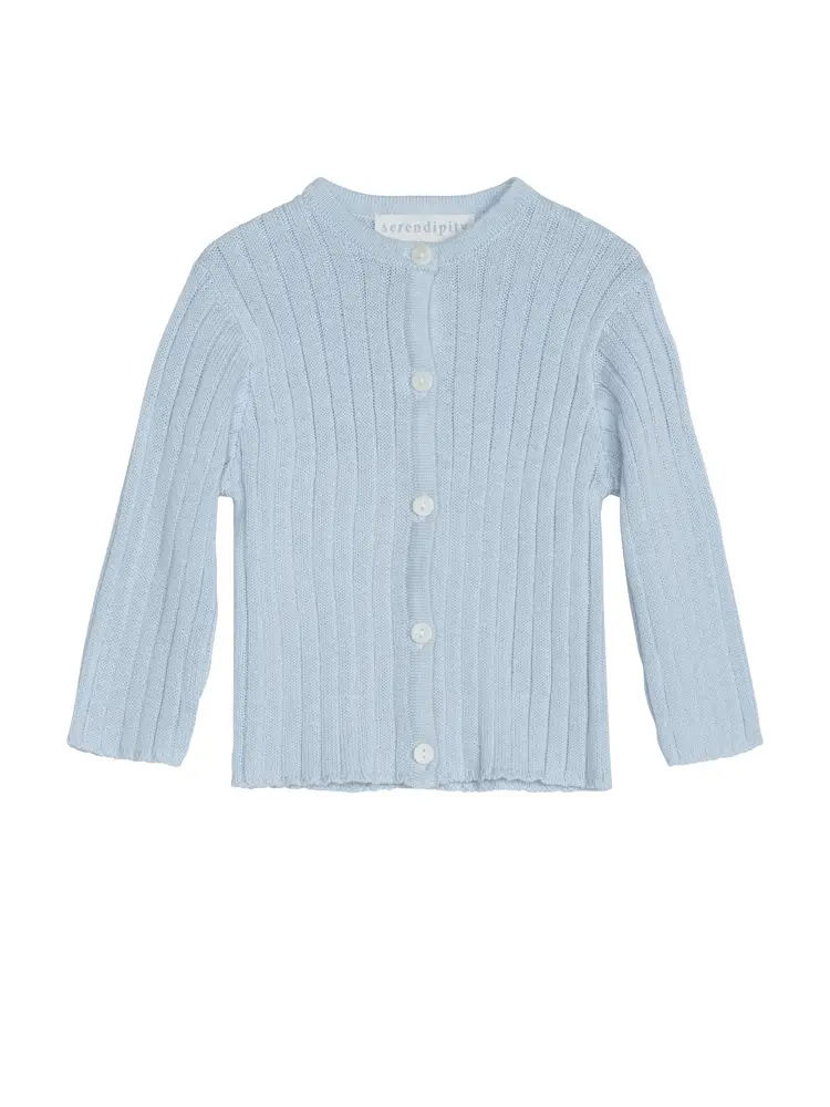 Rib Cardigan - Lyseblå - 56 billede