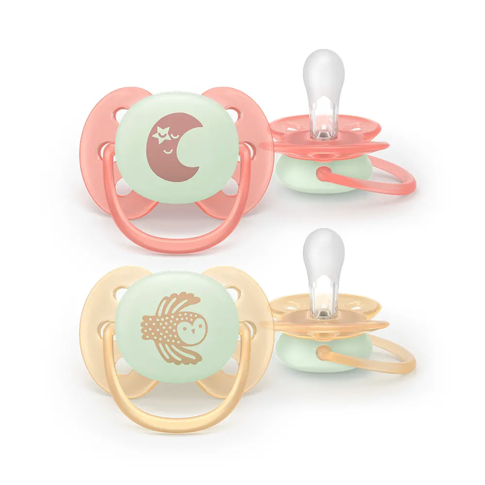 Philips Avent Ultra Soft Nat Sut 0-6m - Gul/Rød billede