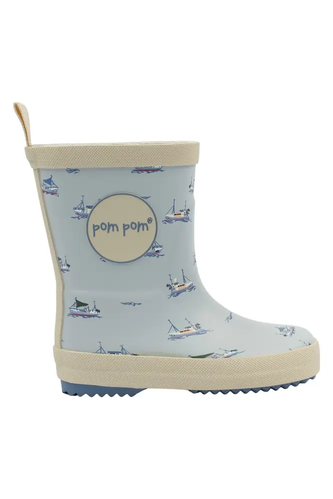 Bliss Gummistøvle m. Print - Pearl Blue Boat AOP - 19 billede