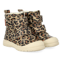 Vandafvisende TEX-støvle med dyreprint - Beige Leo 