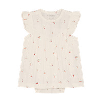 Kortærmet Bodykjole Pointelle - Eggnog