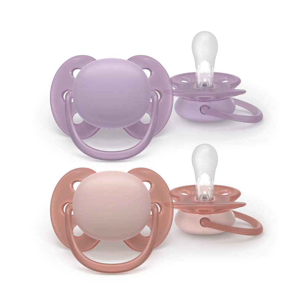 Sut Ultra soft, 6-18 m, lilla og lyserød billede