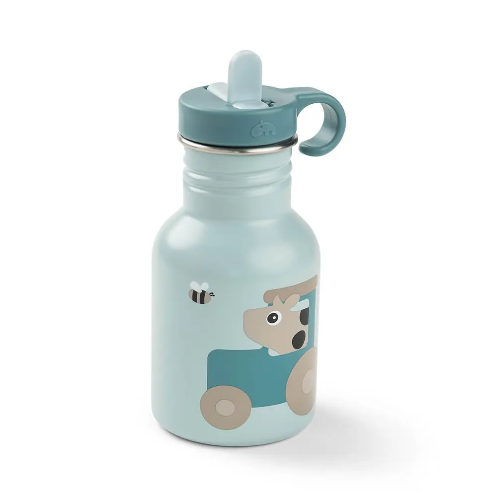 Flaske rustfrit stål Tiny farm Blå 350 ml billede