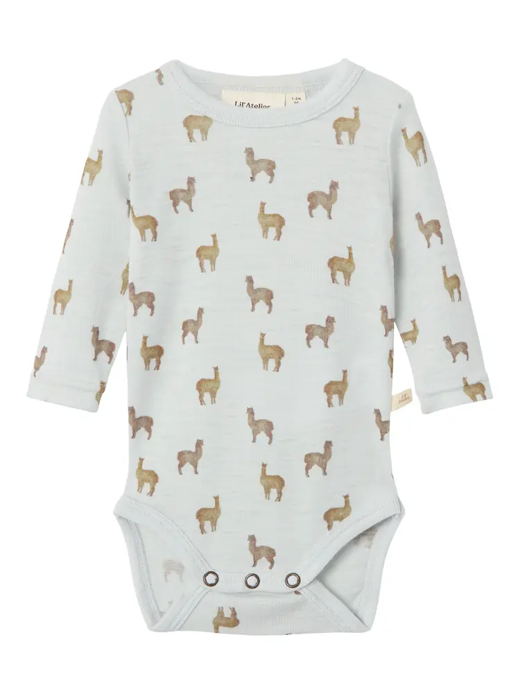 Noel Nor Uld Langærmet Body - Gray Dawn - 56