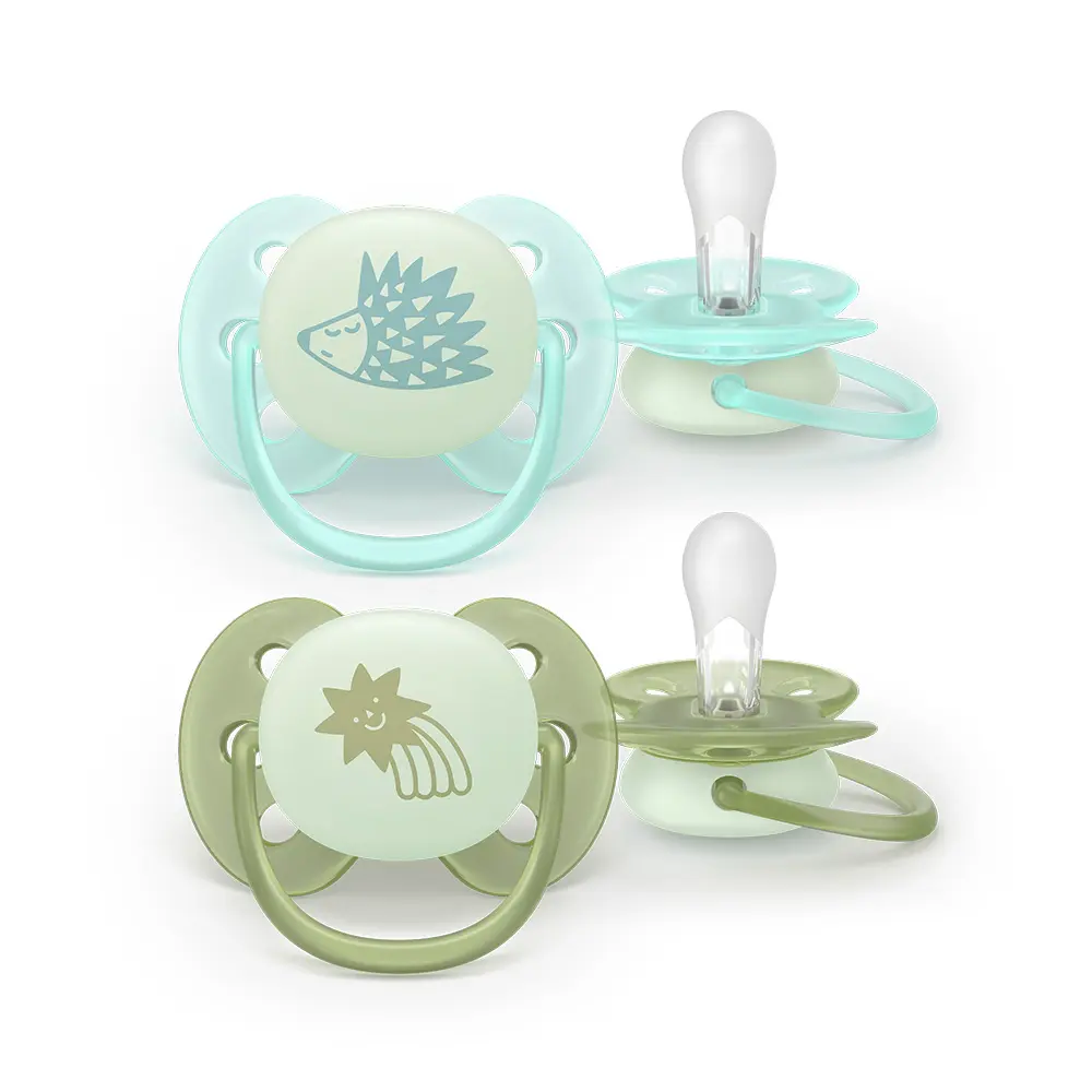 Philips Avent Ultra Soft Nat Sut 0-6m - Grøn/Blå billede