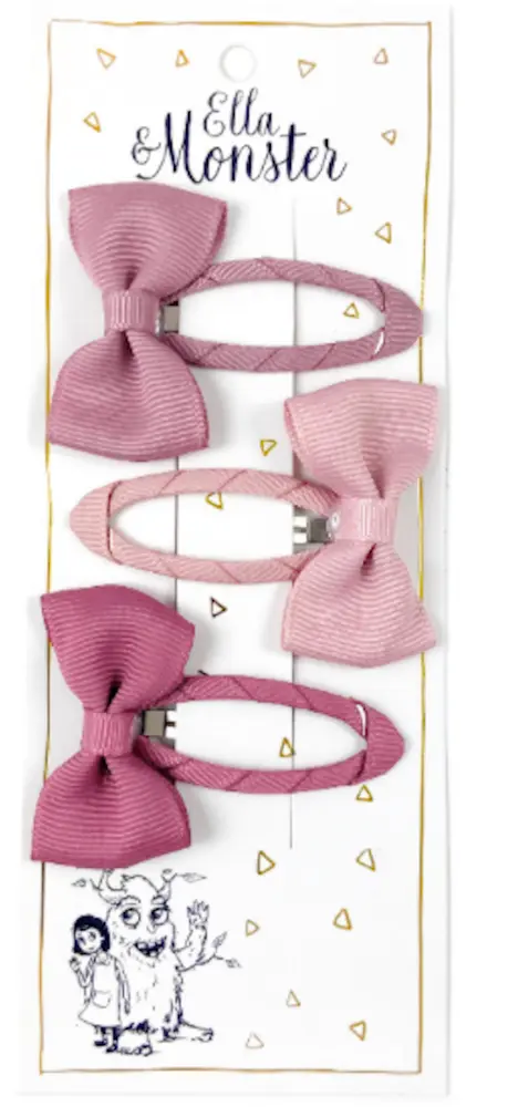 Hårclips Dusty Rose Bow billede