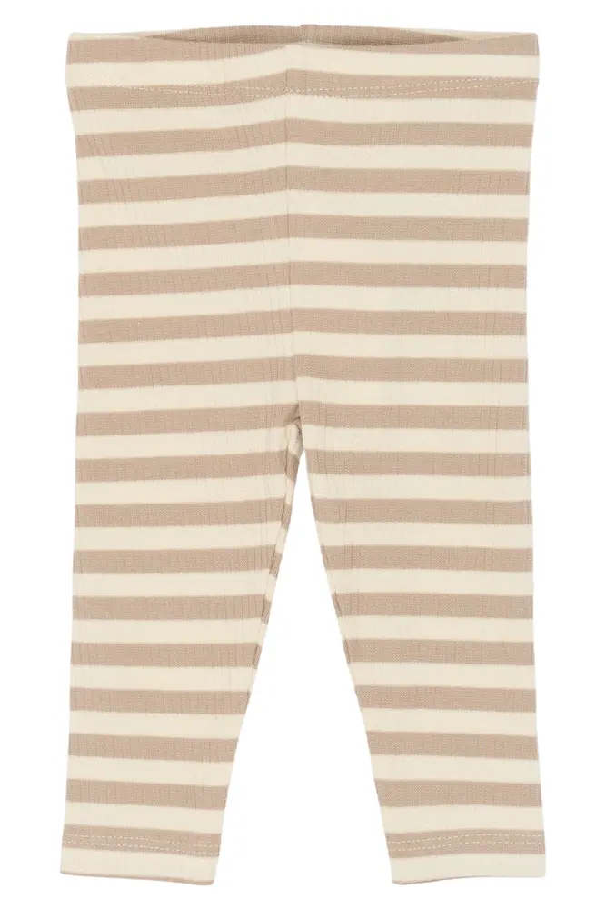 Fro Rib Leggings - Humus Striped - 74 billede
