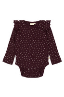Body Langærmet - Dark Grape/White