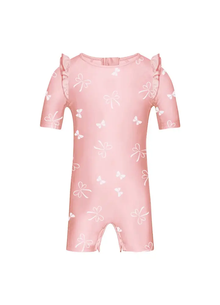 Badeheldragt - Butterfly & Bow - English Rose - 3-6 MDR. billede
