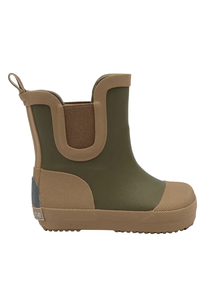 Kort Gummistøvle - Barefoot - Dusty Olive - 24 billede
