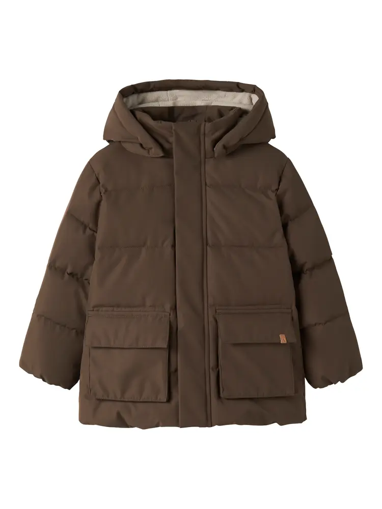 Lil' Atelier Lamedow03 Puffer Jakke - Dark Earth - 92