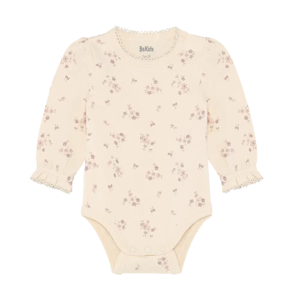 Langæarmet Body m. Print - Shadow Gray - 50 billede