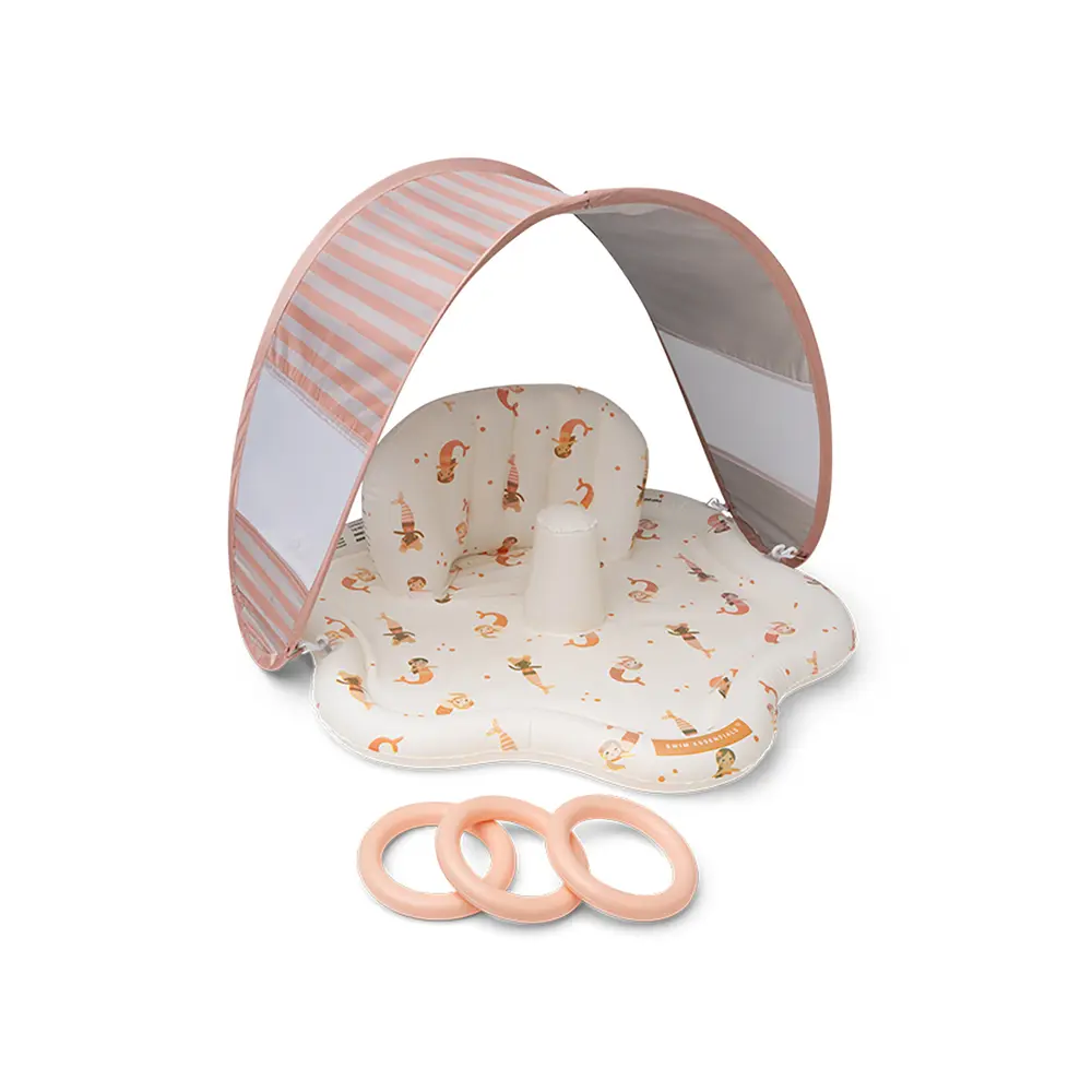 Swim Essentials Baby Plaskestol Med Skygge - Mermaid Bubbles billede