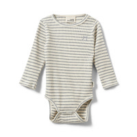 Dicte Langærmet Body - Grey Striped