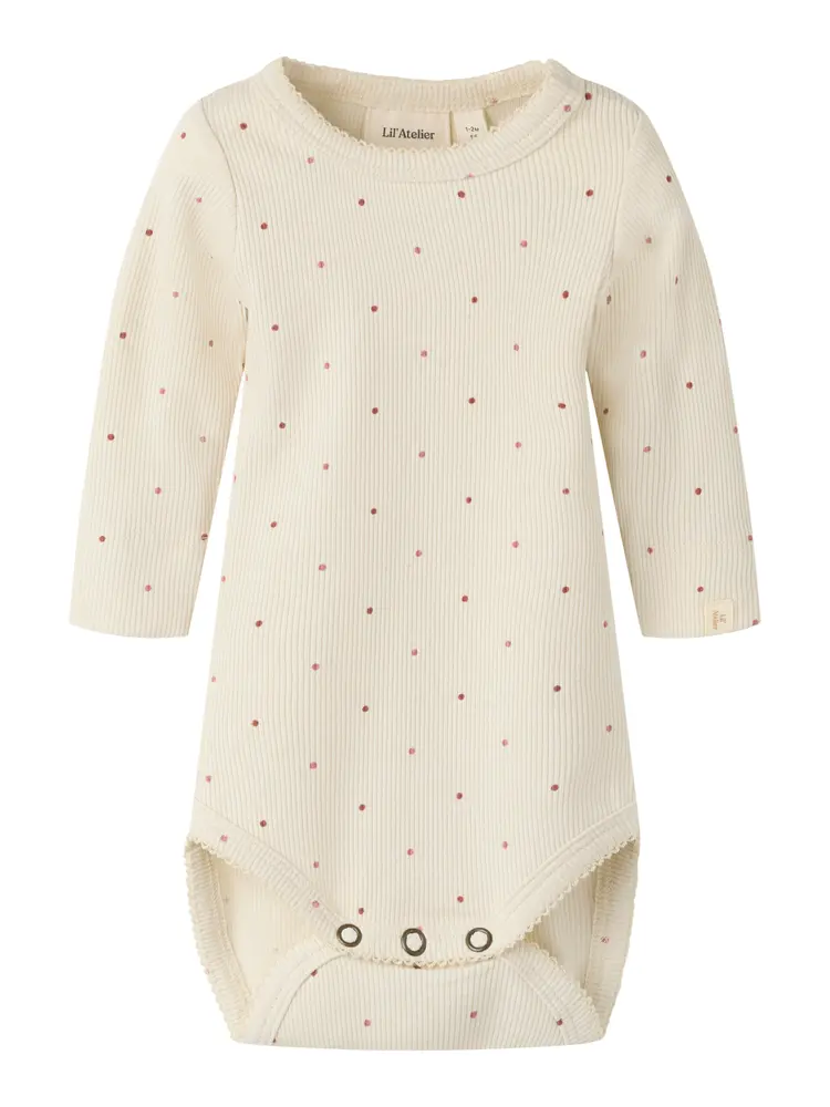 Lil' Atelier Gago Kos Langærmet Slim Body - Turtledove - 56