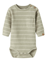 Lil' Atelier Oby Langærmet Body - Moss Gray