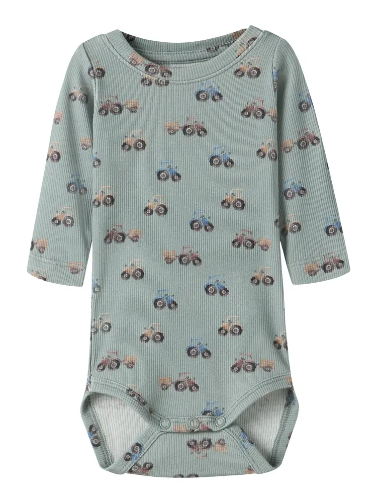 Name It Ludwig Langærmet Body - Green Milieu - 56