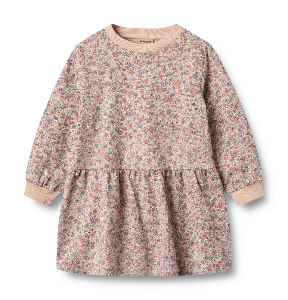 Zenia Sweat Kjole - Rose dust flowers - 4 ÅR billede
