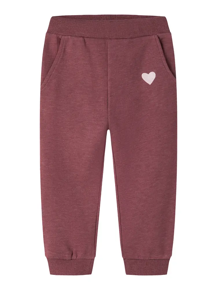 Name It Sweatpants - NmfVima - Wild Ginger/Heart Embroidery