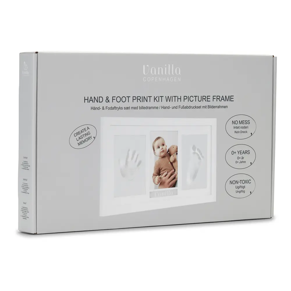Hånd & fodaftryk sæt med billedramme billede